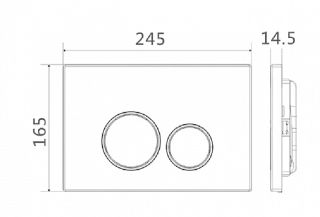 Клавиша смыва Charus Spazio FP.330.21.01 хром